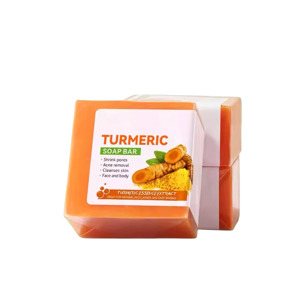 Jabón de cúrcuma hecho a mano, limpieza corporal, aclaramiento, axila oscura, piernas, limpiadores corporales, brillo, jabón facial, cuidado de la piel tierno, belleza