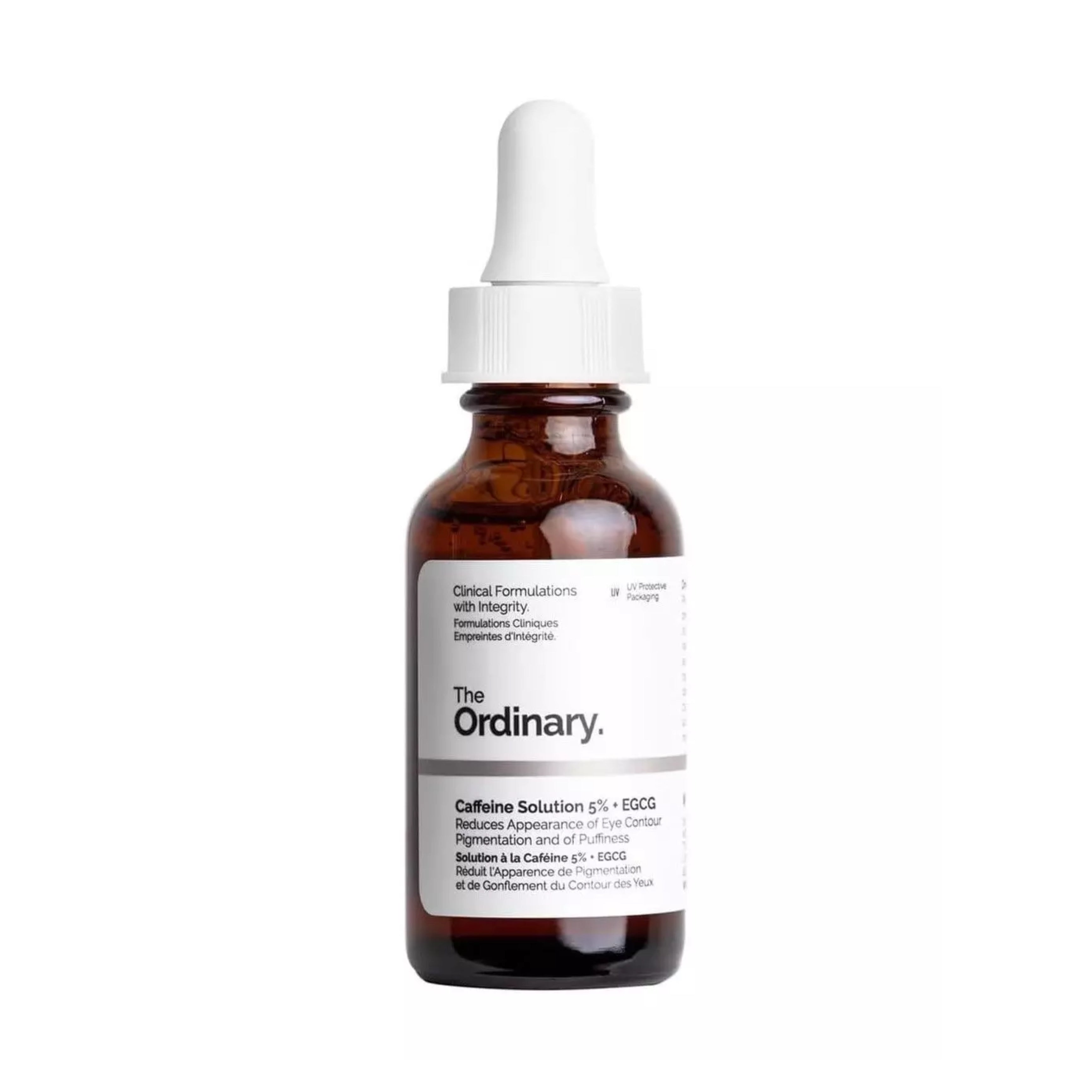 Solución de cafeína 5% + EGCG 30ml Suero Reduce la hinchazón de los ojos Ojeras Promoting debajo del brillo de los ojos