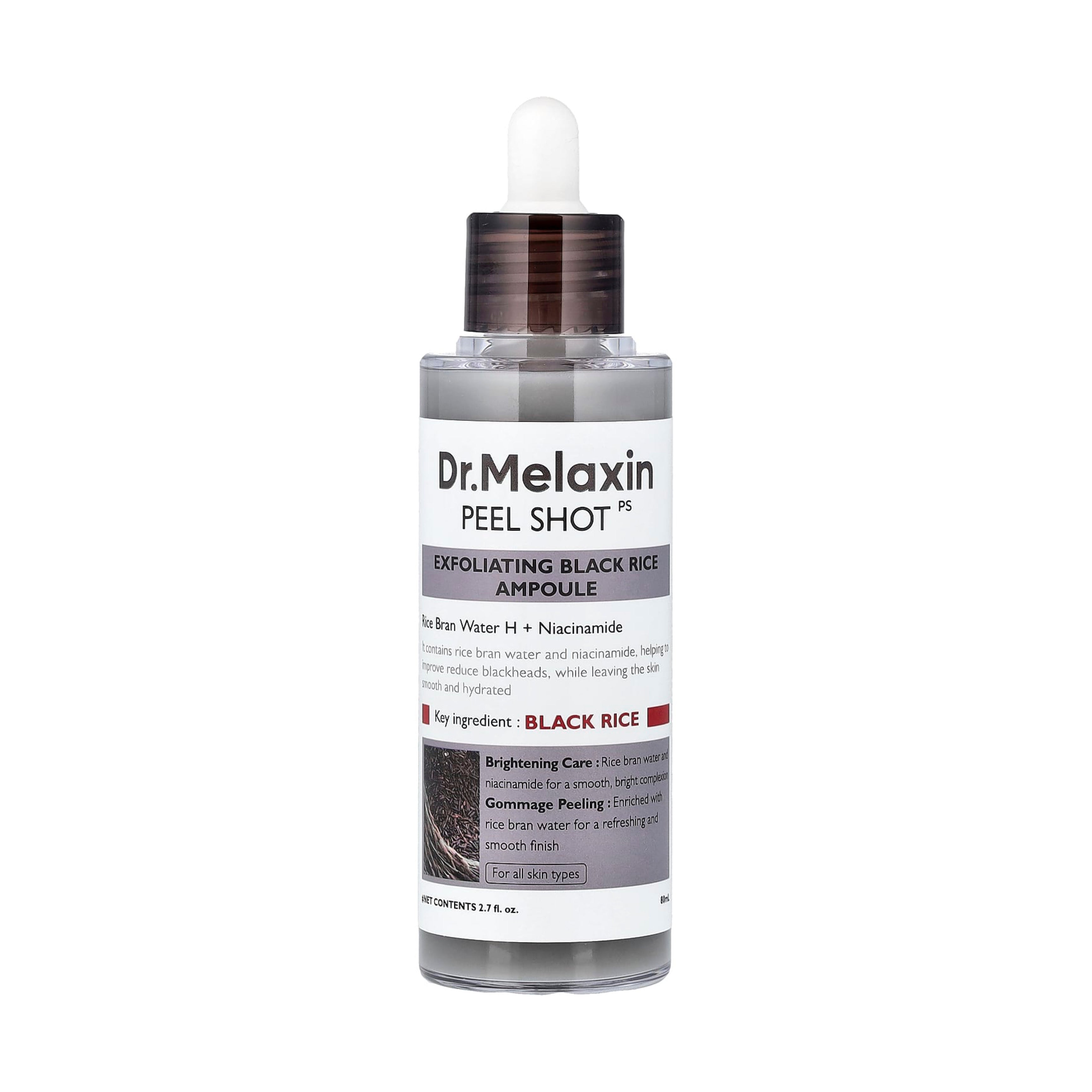 Ampolla Exfoliante de Arroz negro Dr. Melaxin Peel Shot Glow 80ml