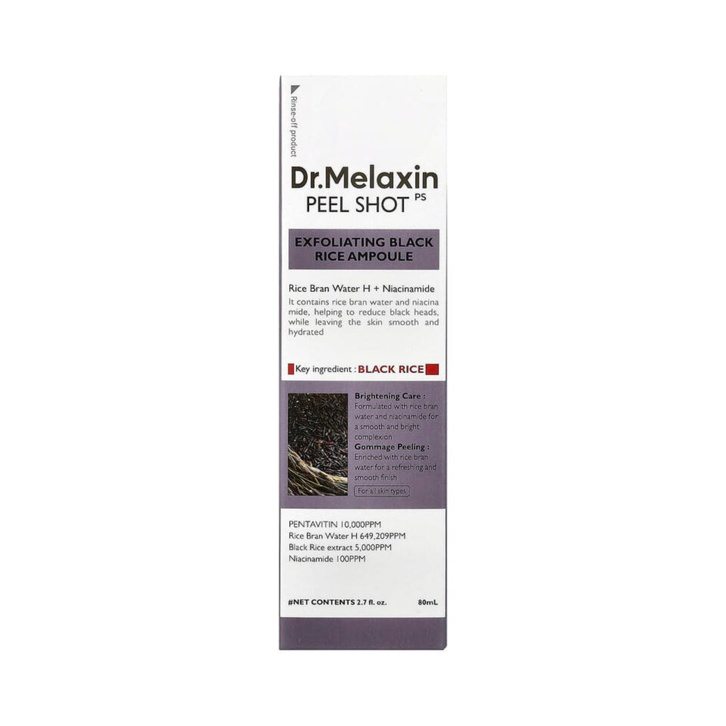 Ampolla Exfoliante de Arroz negro Dr. Melaxin Peel Shot Glow 80ml