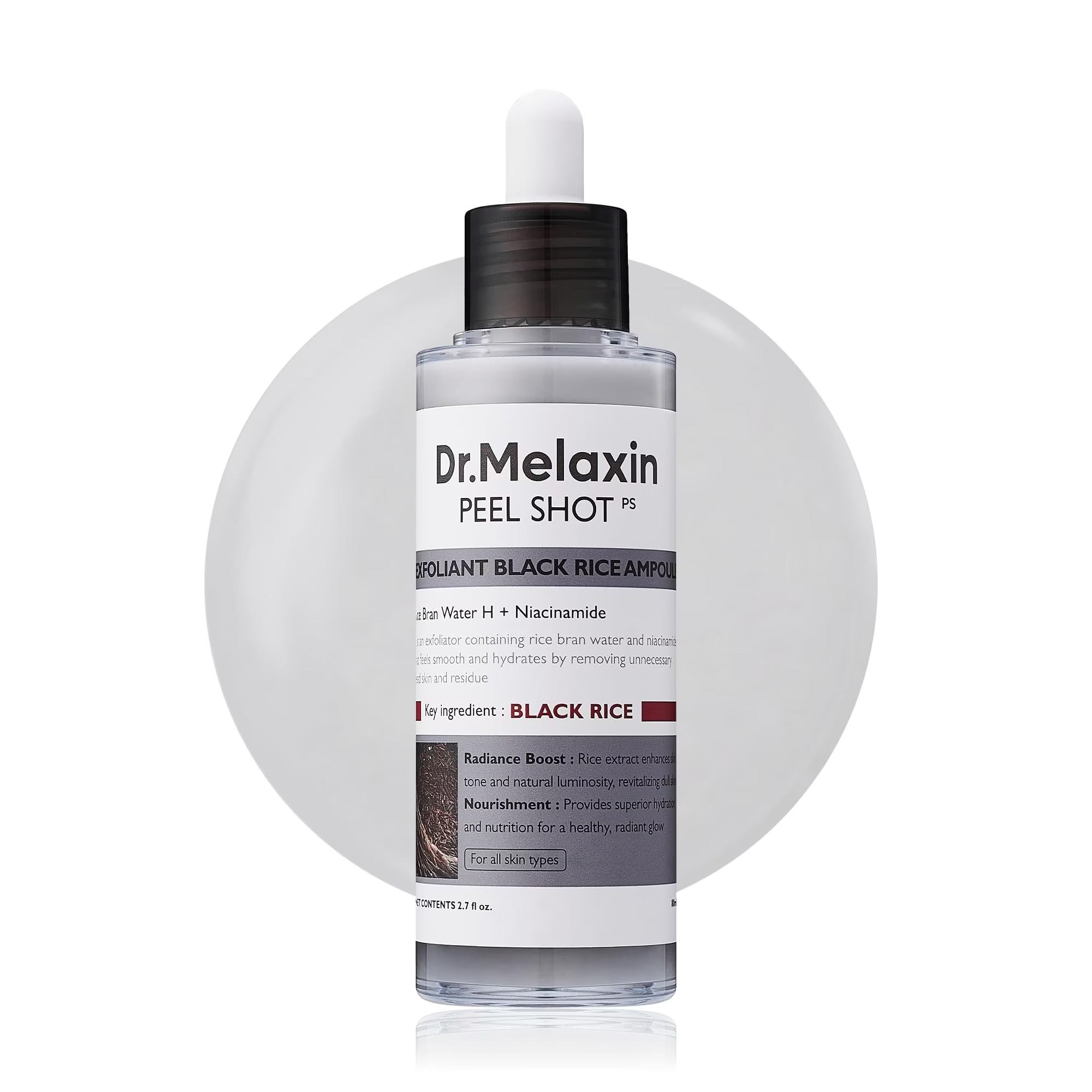 Ampolla Exfoliante de Arroz negro Dr. Melaxin Peel Shot Glow 80ml